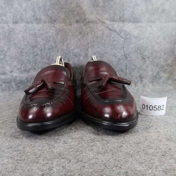 HH Brown Shoes Mens 9 Loafer Tassel Dress Handcrafted Water Mocs Leather Vintage - Picture 3 of 16